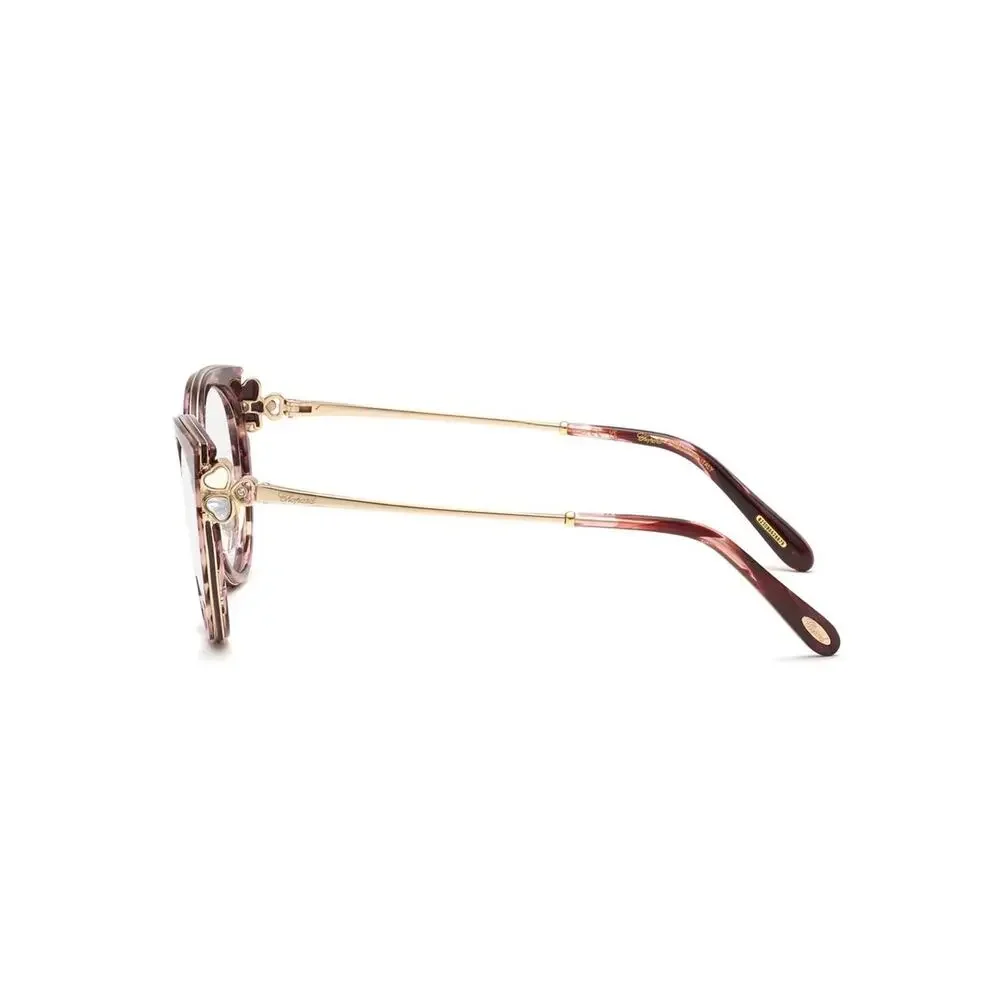 NEW!! Chopard VCH367V 01G2 Cat Eye Shiny Streaked Burgundy Women Eyeglasses